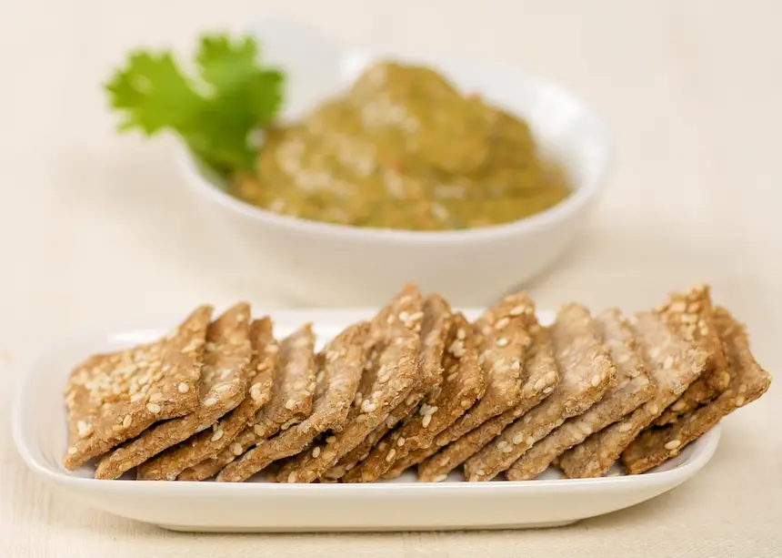 Whole Wheat Sesame Crackers