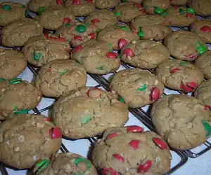 M&M Peanut Butter & Chocolate Cookies