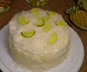 Coconut Cream Cake with Lemon & Lime Filling