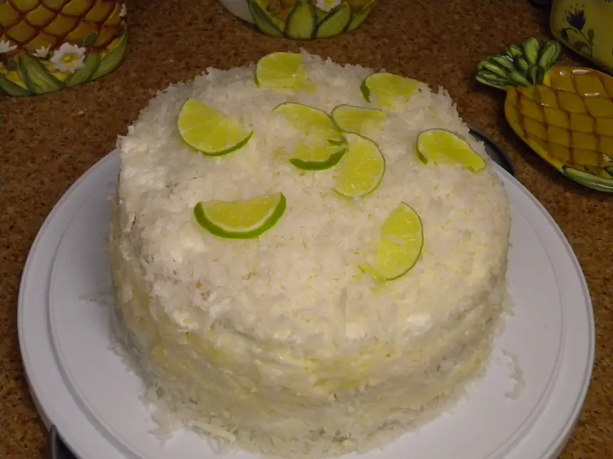 Coconut Cream Cake with Lemon & Lime Filling