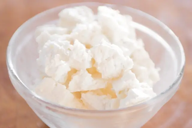 Crumble or cube some feta cheese.
