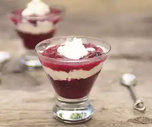 Gingery Blueberry & Rhubarb Fool