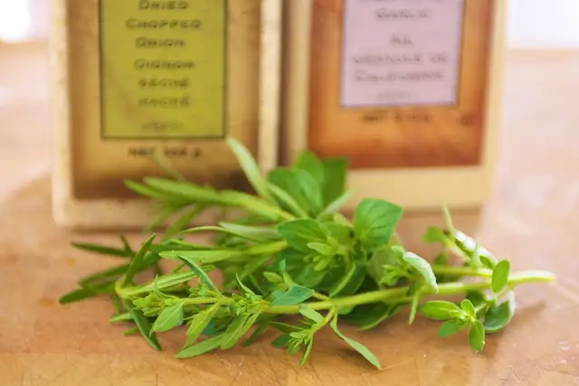 Get the herbs washed and pat dry.