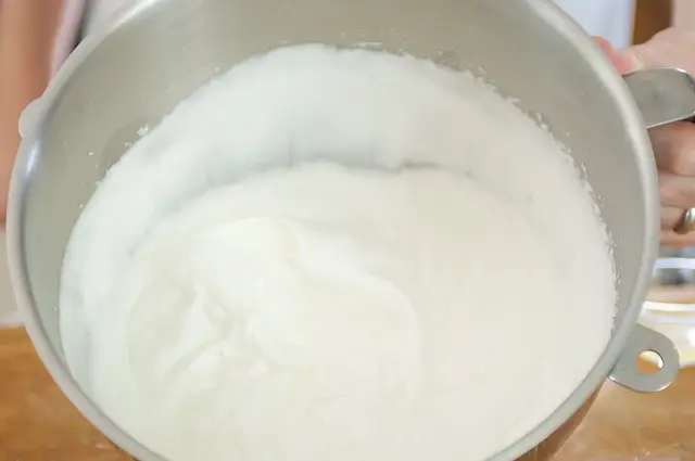 the mixture is very fluffy.