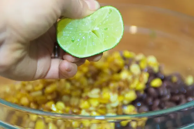 Freshly squeeze some lime juice.