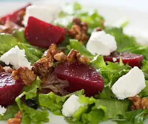 Roasted Beet Salad with Honey Roasted Walnuts
