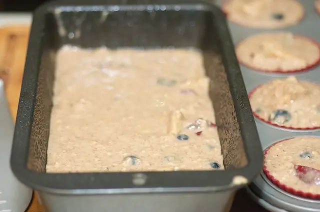 or into prepared loaf pan.