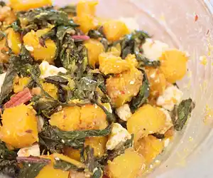 Sweet Potato, Kale, & Feta Tart