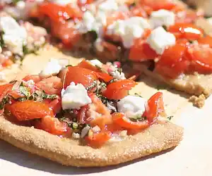 Bruschetta Pizza with Garlic-Olive oil
