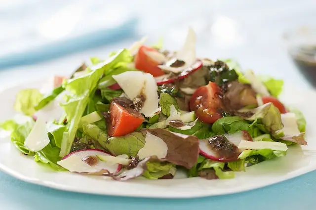 Mixed Greens with Basil-Balsamic Vinaigrette & Parmesan