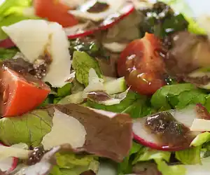 Mixed Greens with Basil-Balsamic Vinaigrette & Parmesan