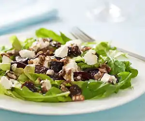 Balsamic-Honey Glazed Beets & Arugula Salad with Goat Cheese