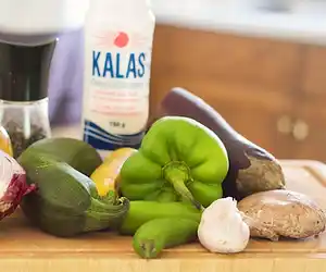 Pasta with Grilled Summer Vegetables