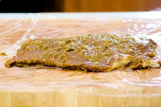 Just after marinating