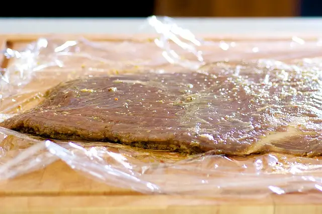 Finished removing the marinade, we