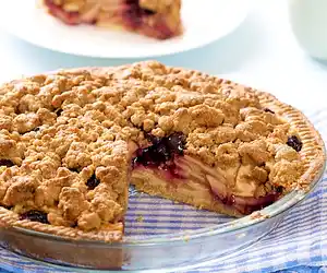 Apple Blueberry Crumble Pie
