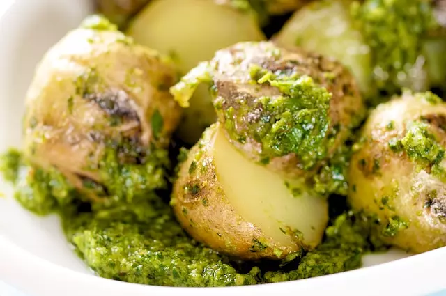 Grilled Potato & Parsley Pesto Salad