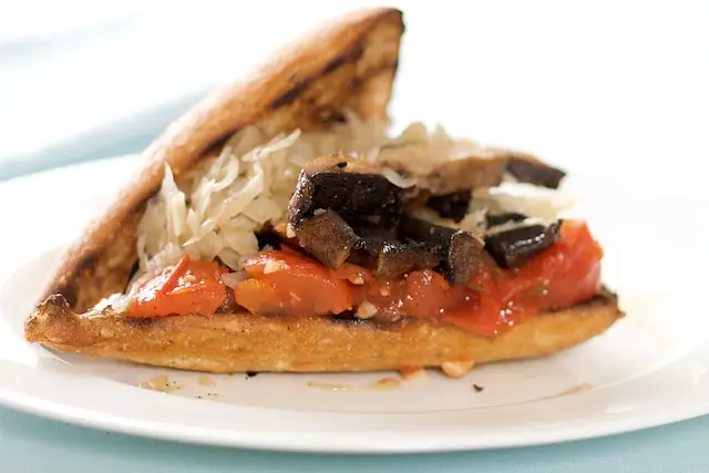Grilled Portobello Sandwiches with Tomato Jam & Sauerkraut