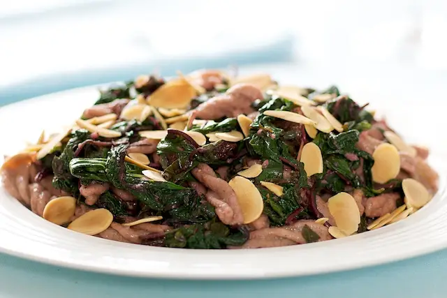 Pasta with Beet Greens & Raisins