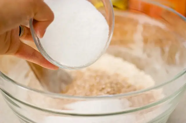 Add the sugar.