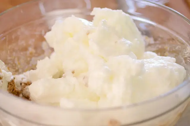 Add the well whipped egg whites into the batter and gently fold until well mixed.