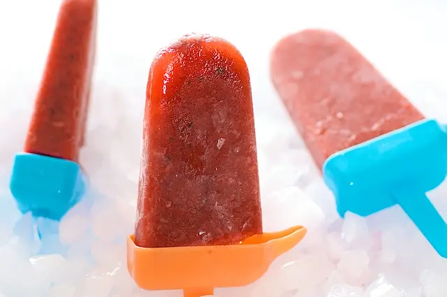Strawberry Basil Popsicles 