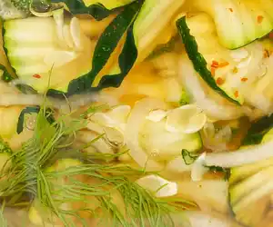 Quick Zucchini Party Pickles