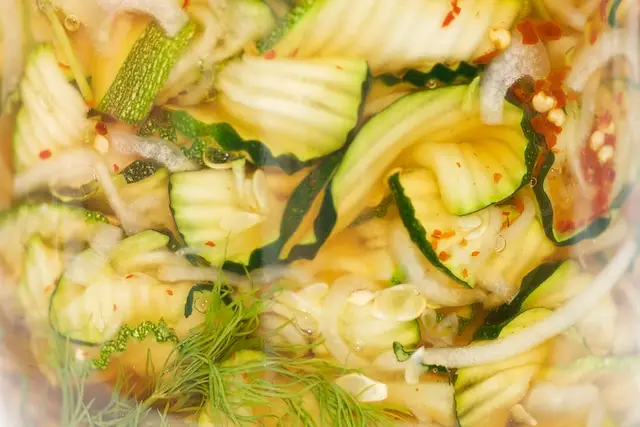 This is a fantastic quick zucchini pickle recipe.