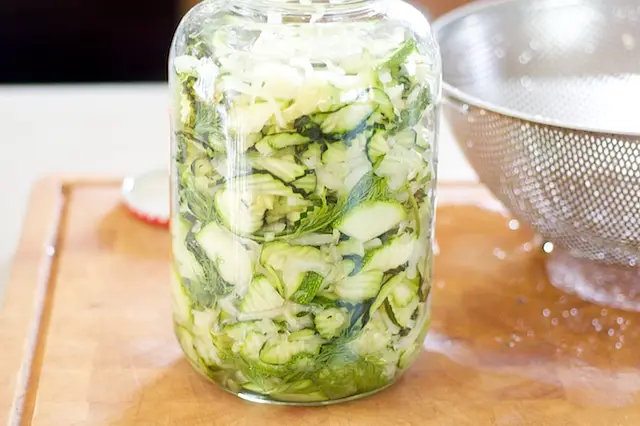 until you use up all the zucchini-onion and dill sprigs.