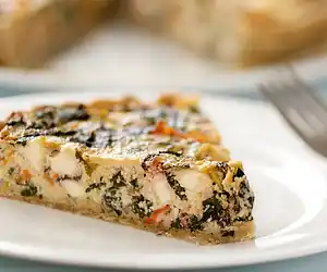Mediterranean Chard, Feta & Olive Tart