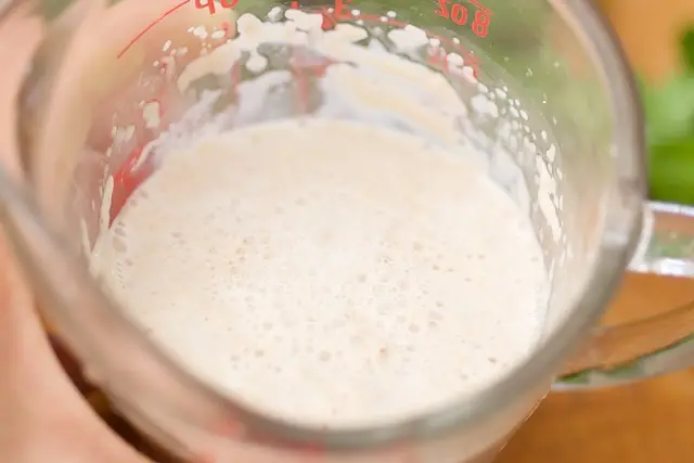 Soften yeast in ½ cup warm water (110 degrees F).