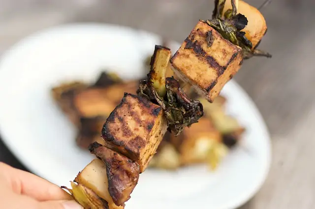 Grilled Tofu in a Soy, Ginger & Orange Marinade