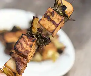 Grilled Tofu in a Soy, Ginger & Orange Marinade