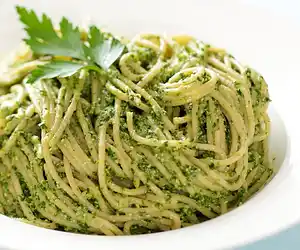 Arugula, Parsley & Ricotta Pesto with Pasta