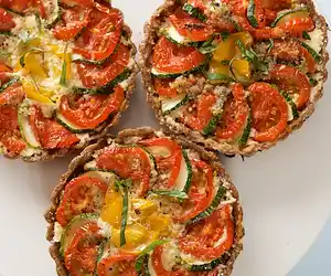 Cheesy Tomato & Zucchini Mini Tarts