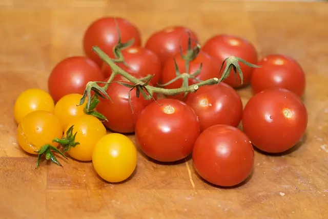 Meanwhile prepare the filling, start from the tomatoes.