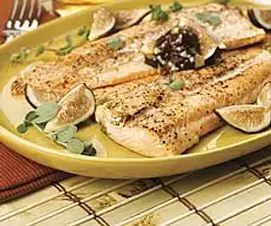 Wood-Grilled Trout with Mission Fig Compound Butter