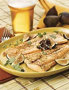 Wood-Grilled Trout with Mission Fig Compound Butter