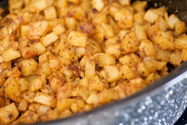 Bake the potatoes for about half an hour. 