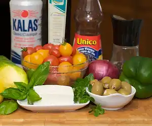 Greek Salad with Peppers