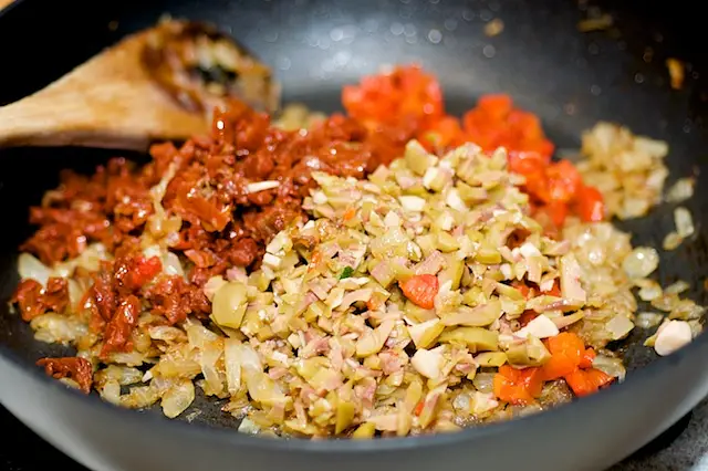 Once the onions are caramelized, remove from the heat.