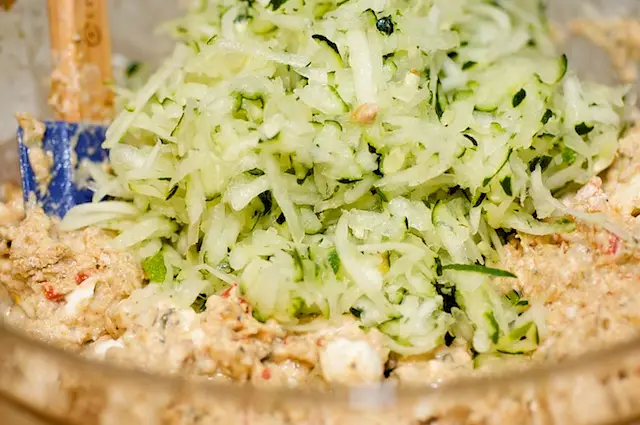 Stir the zucchini into the batter until well mixed.
