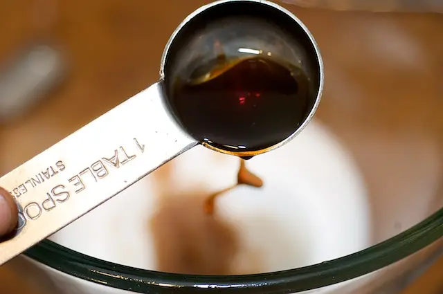 In a large bowl, add the remaining ⅔ cup sugar, vanilla extract