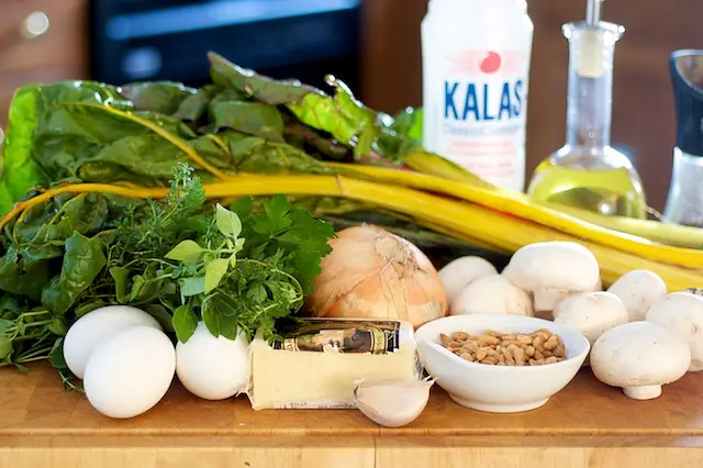 Gather together the filling ingredients first.