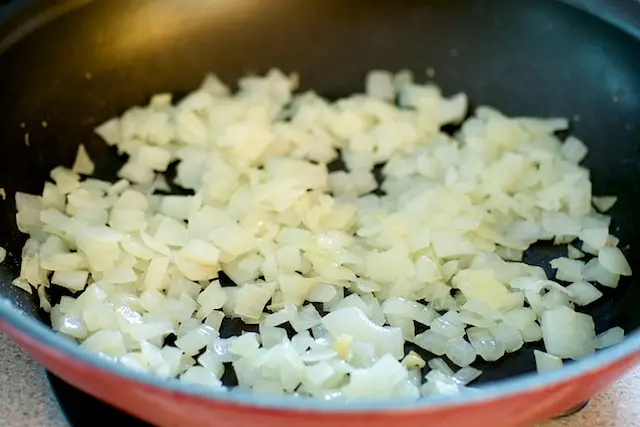 and cook for about 4 minutes until the onions are soft. 