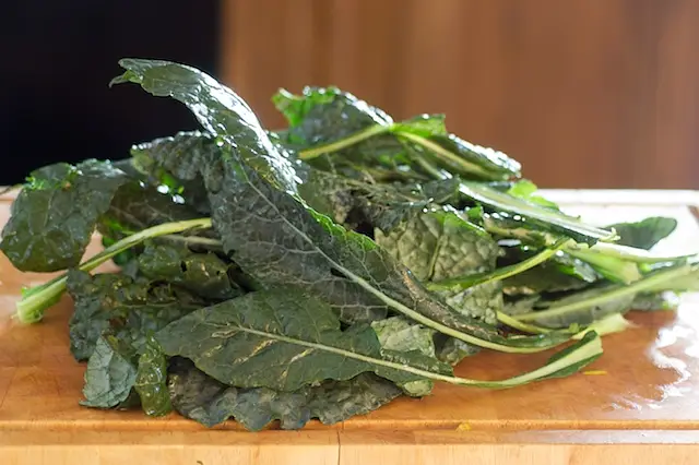 Next wash the kale very well.