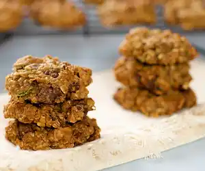Oatmeal Zucchini Chocolate Chip & Walnut Cookies