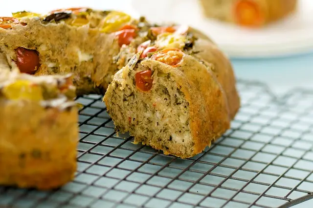 Cherry Tomato, Feta-Swiss Cheese & Herbs Bread