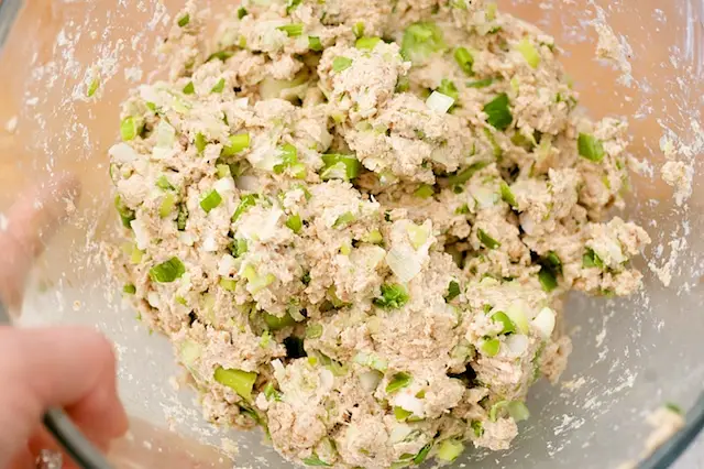 Combine the mixture until it just forms a soft, sticky dough.