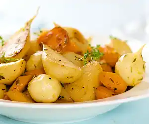 Lemony Glazed Turnips & Carrots